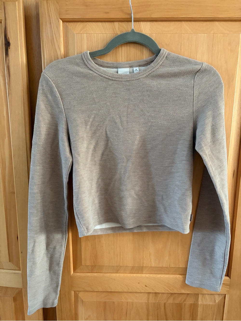 TNA- Women’s Long Sleeve Crewneck Thermal Top - Taupe